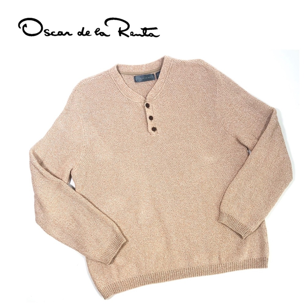 OSCAR DE LA RENTA cotton blend sweater XL 🔥🔥🔥